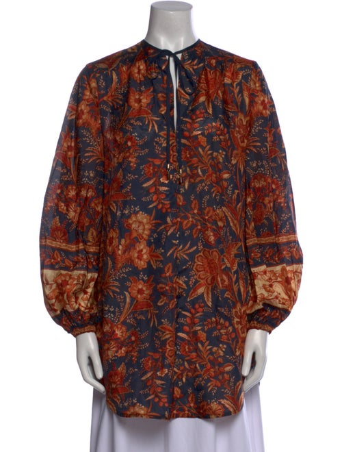 Zimmermann Silk Floral Print Tunic
