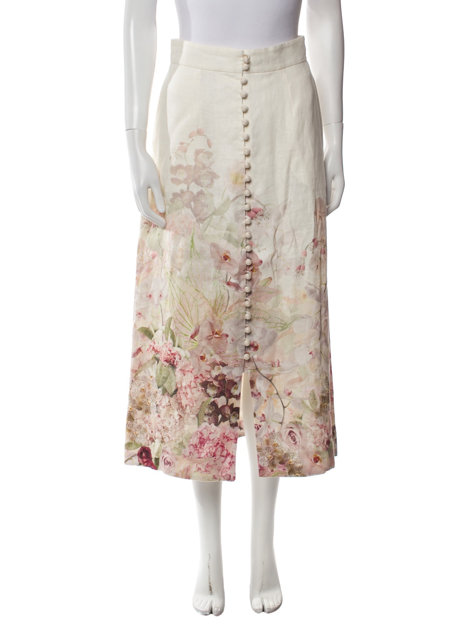 Zimmermann Linen Midi Length Skirt