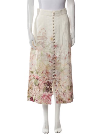Zimmermann Linen Midi Length Skirt
