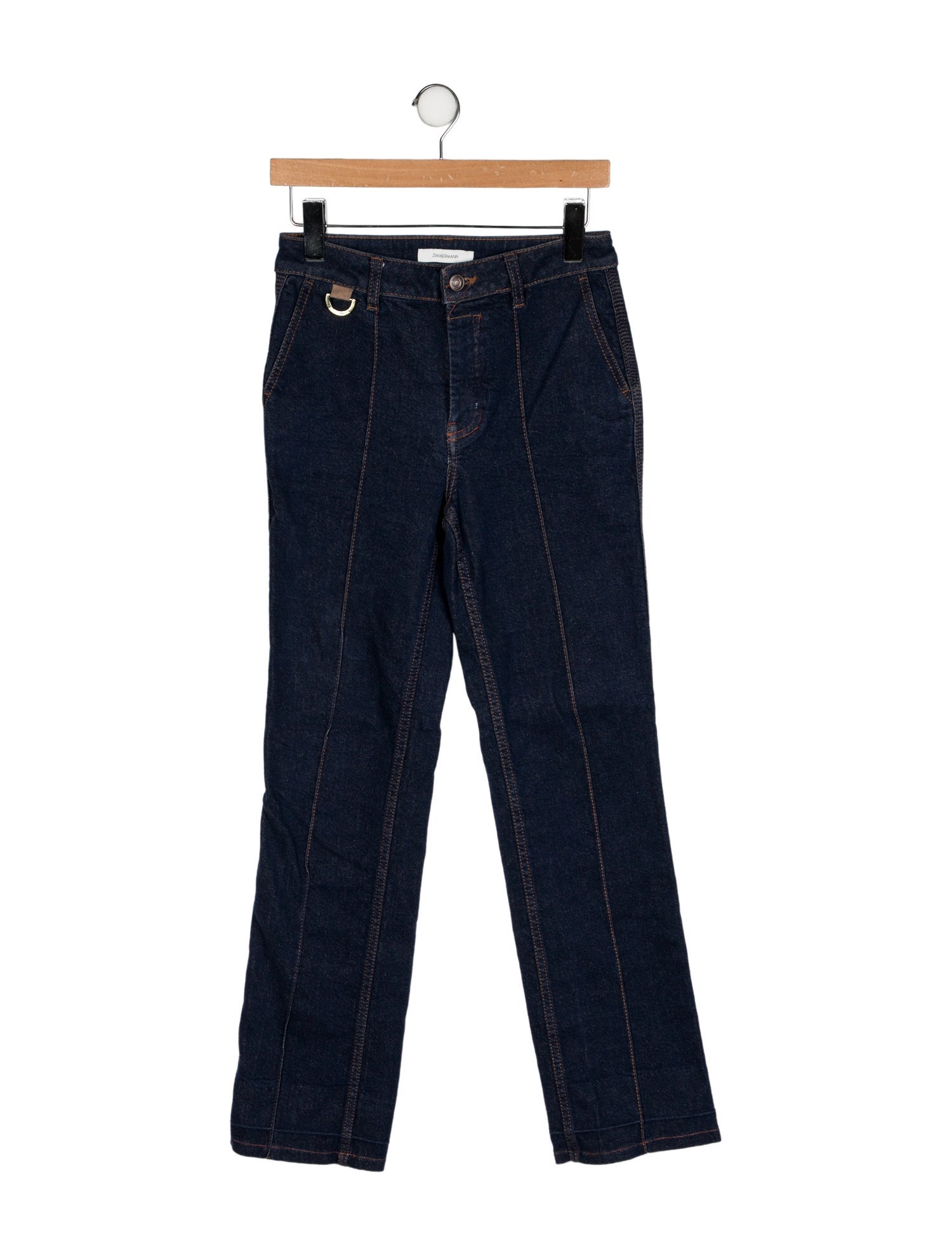 Zimmermann Mid-Rise Straight Leg Jeans