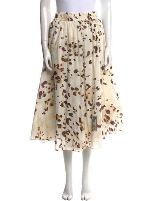 Zimmermann Animal Print Midi Length Skirt