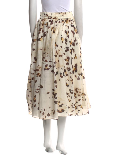 Zimmermann Animal Print Midi Length Skirt