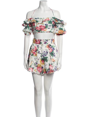 Zimmermann Linen Printed Short Set