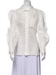 Zimmermann Linen Long Sleeve Button-Up Top