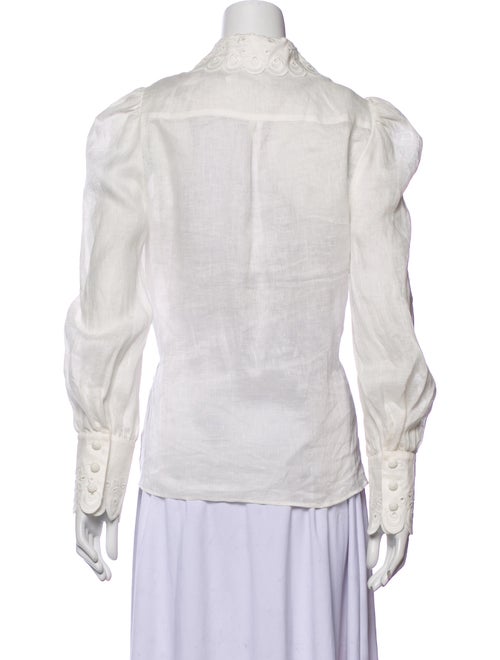 Zimmermann Linen Long Sleeve Button-Up Top