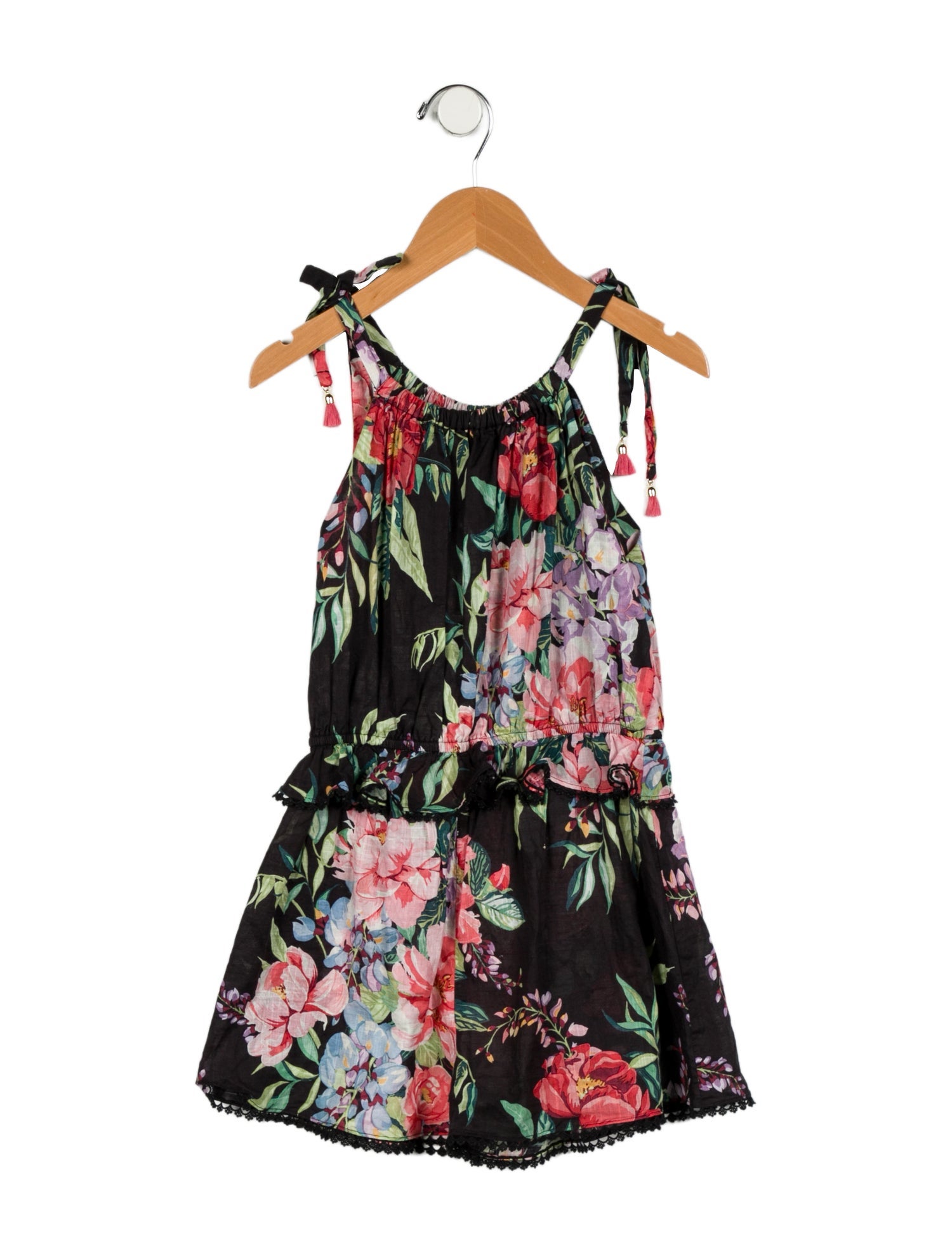 Zimmermann Girls' Floral Printed Sleeveless Romper