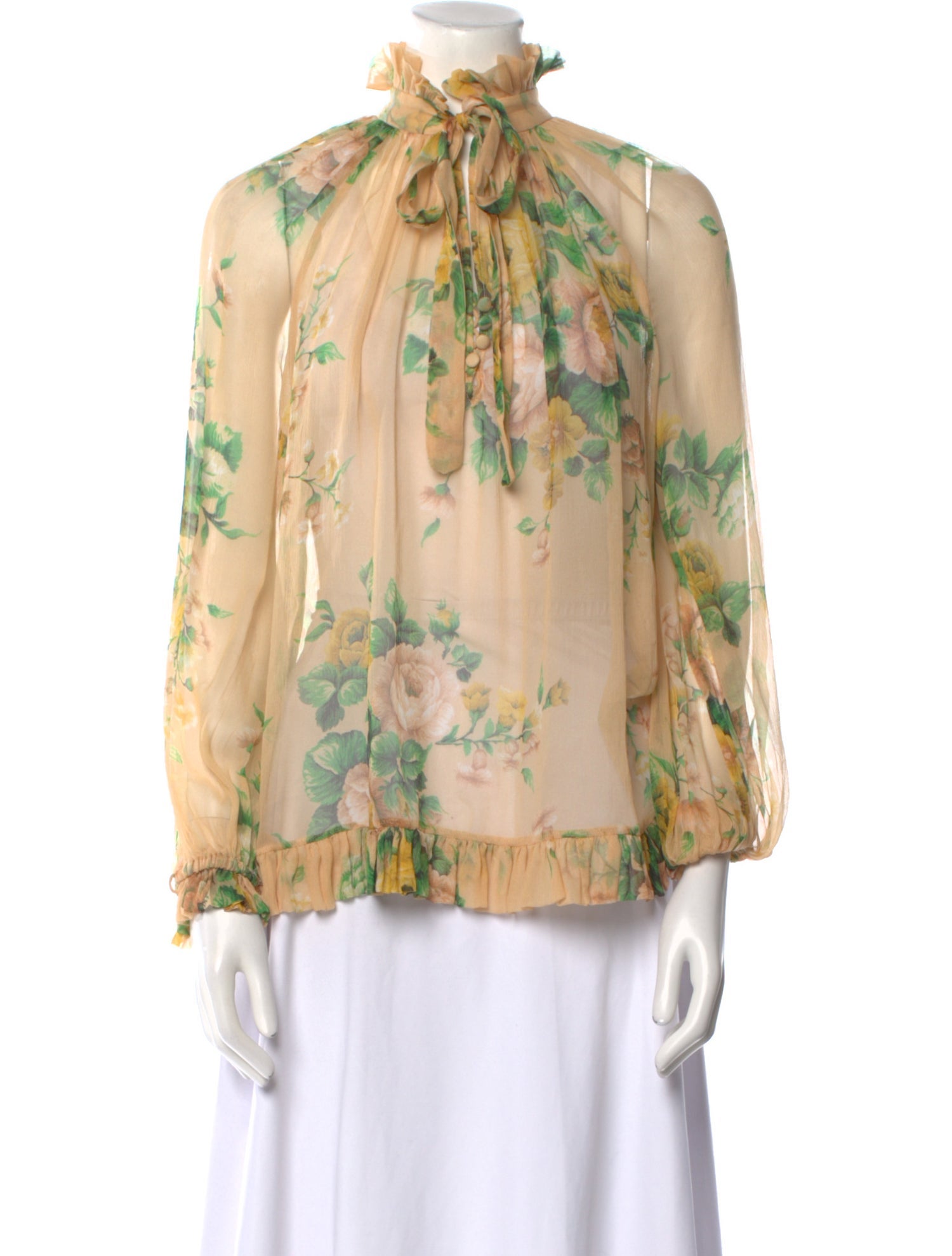 Zimmermann Silk Floral Print Blouse