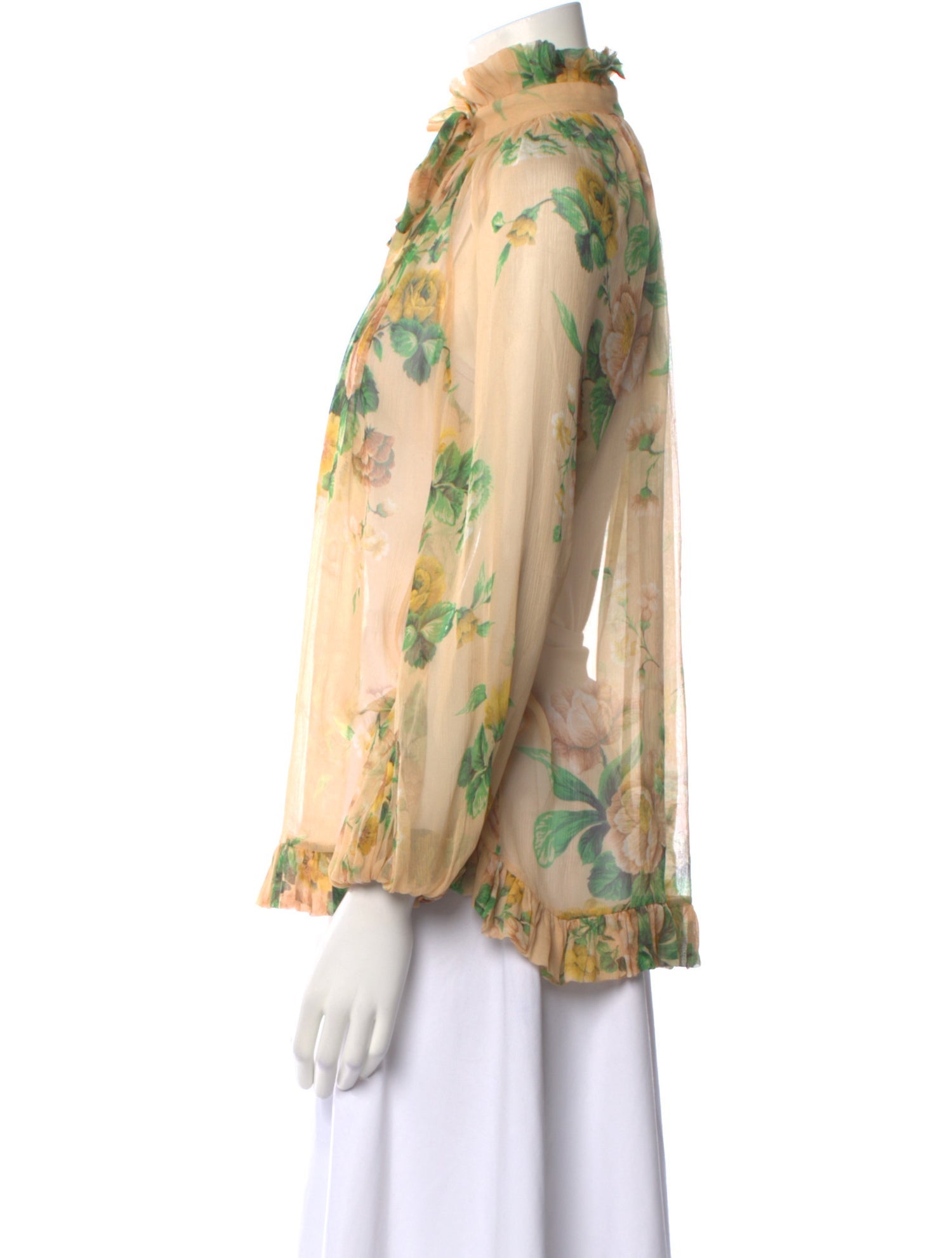 Zimmermann Silk Floral Print Blouse