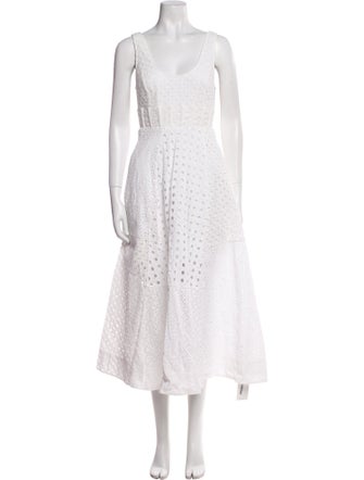 Zimmermann Scoop Neck Midi Length Dress