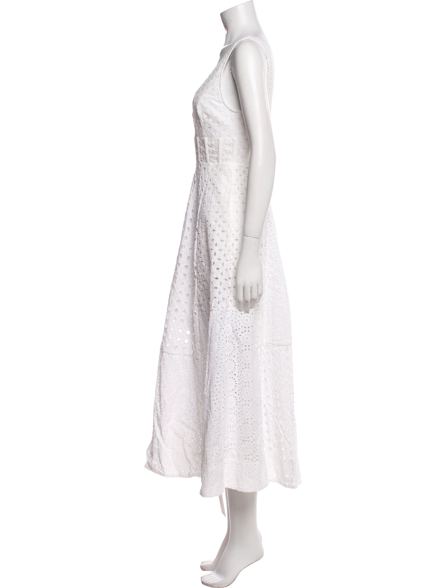 Zimmermann Scoop Neck Midi Length Dress