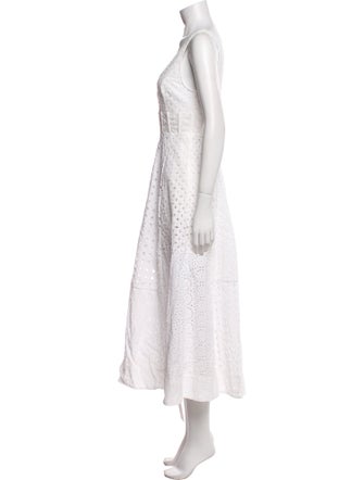 Zimmermann Scoop Neck Midi Length Dress