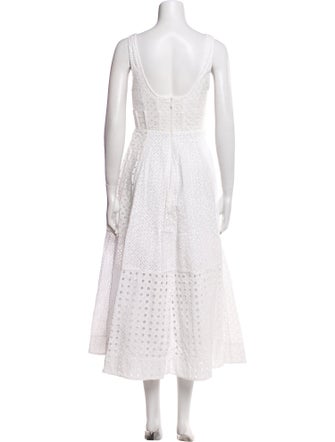 Zimmermann Scoop Neck Midi Length Dress