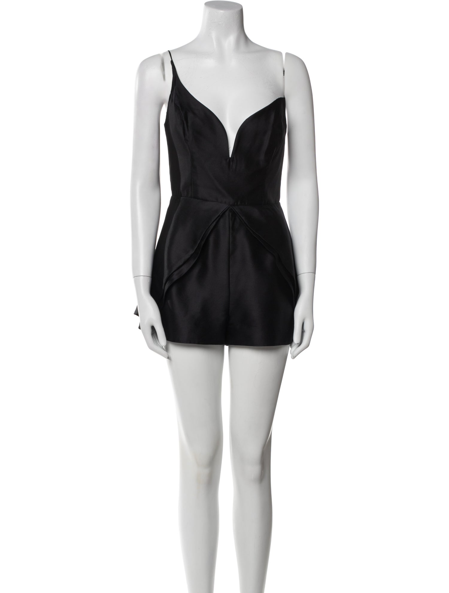 Zimmermann Silk Plunge Neckline Romper