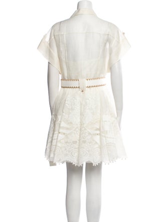 Zimmermann Linen Embroidered Accent Dress Set