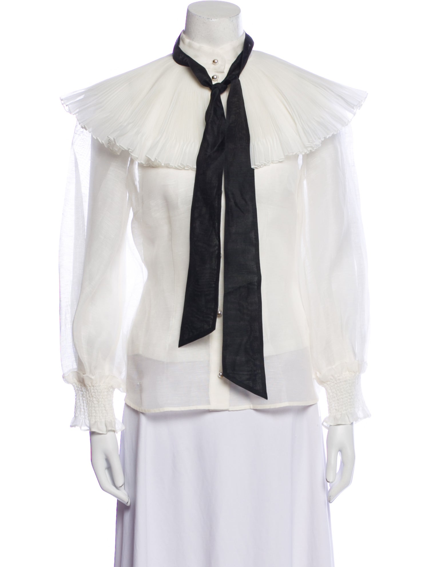 Zimmermann Linen Mock Neck Blouse w/ Tags