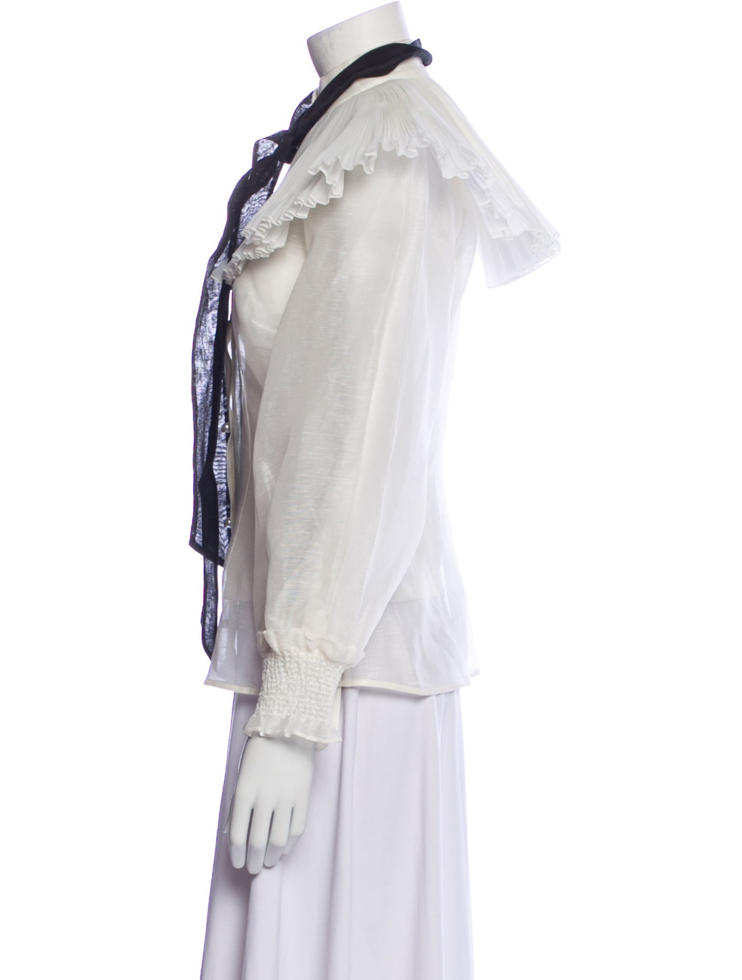 Zimmermann Linen Mock Neck Blouse w/ Tags