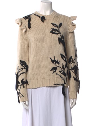 Zimmermann Merino Wool Floral Print Sweater
