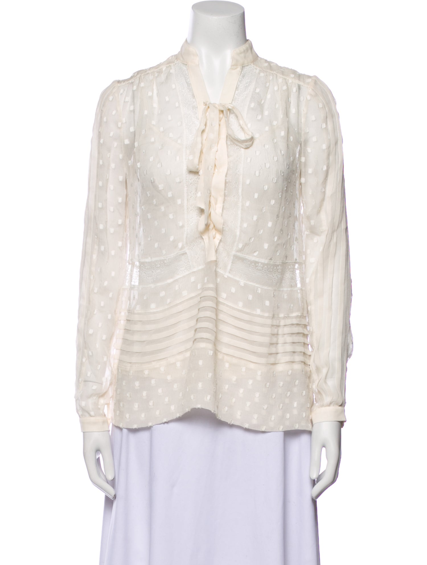 Zimmermann Polka Dot Print V-Neck Blouse