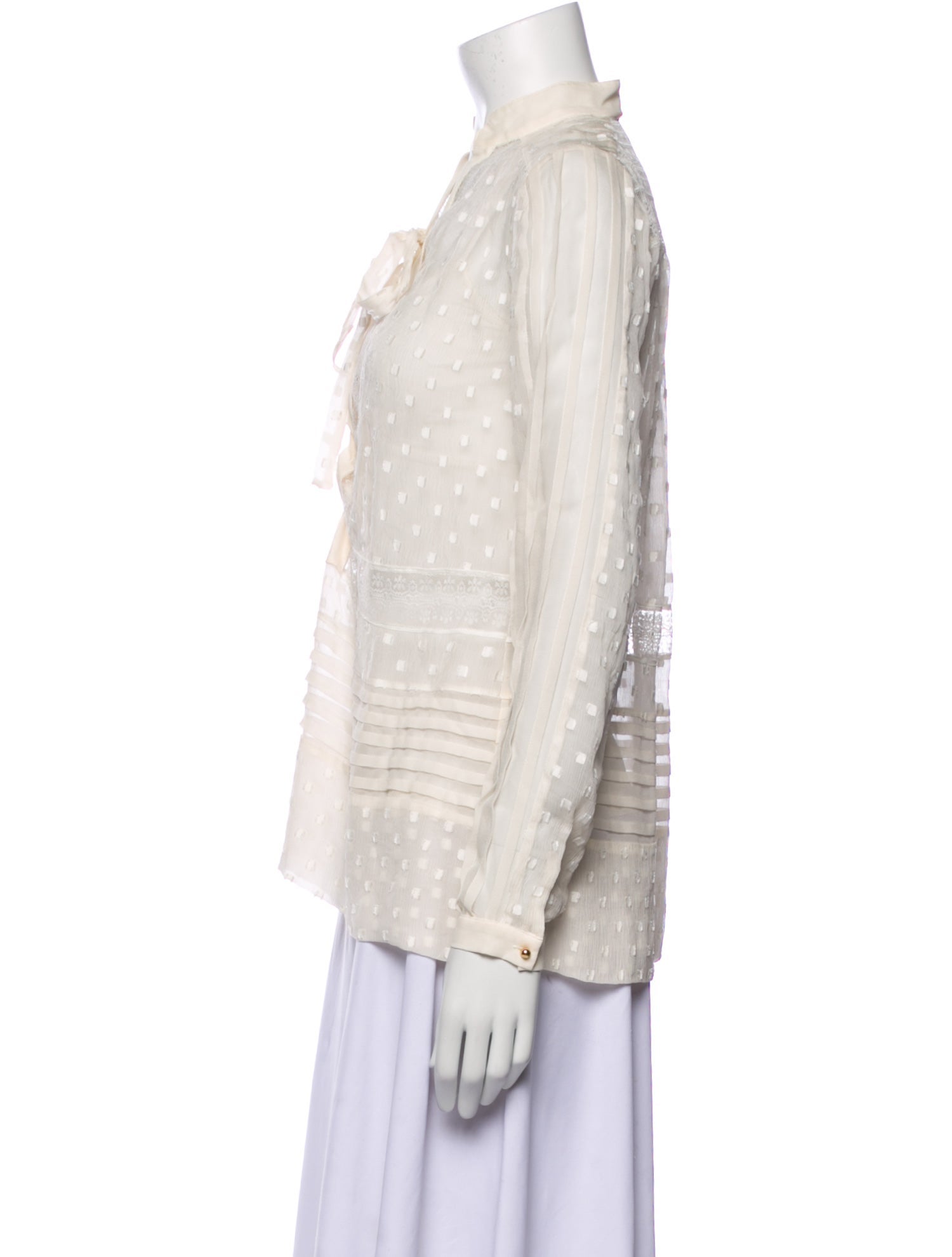 Zimmermann Polka Dot Print V-Neck Blouse