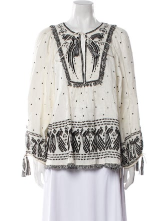 Zimmermann Linen Printed Blouse