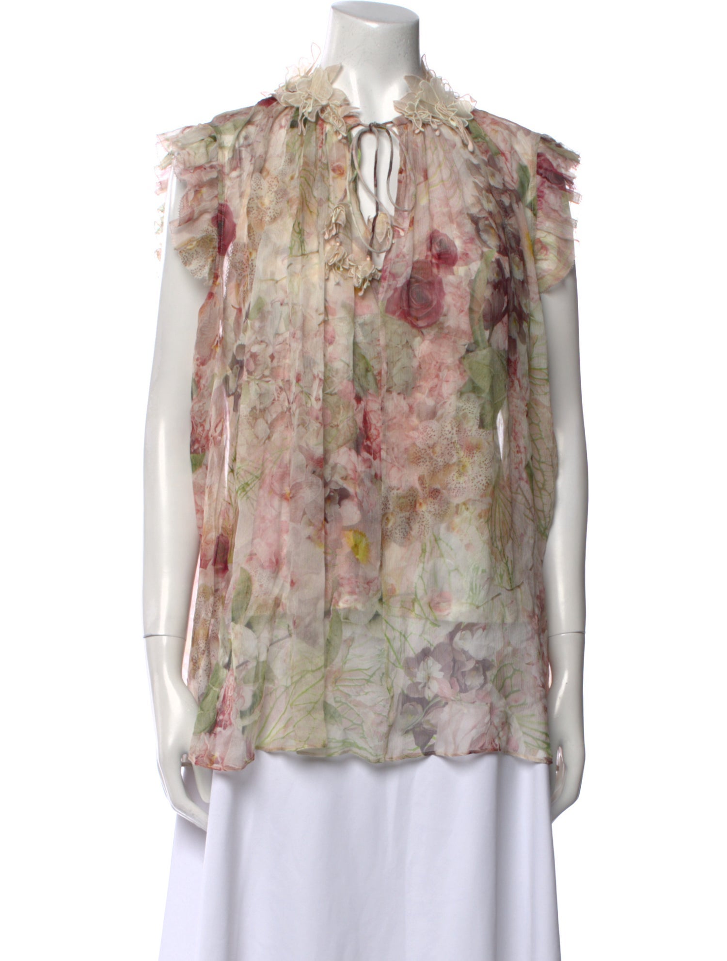 Zimmermann Linen Floral Print Blouse