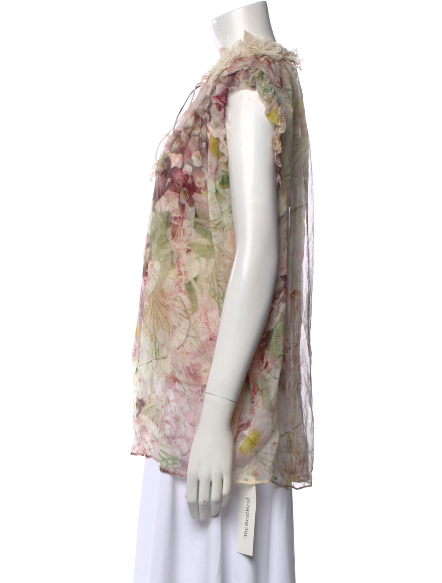 Zimmermann Linen Floral Print Blouse