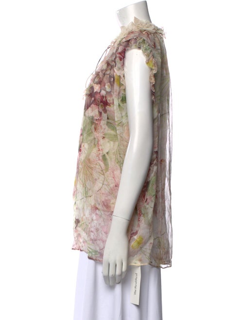 Zimmermann Linen Floral Print Blouse