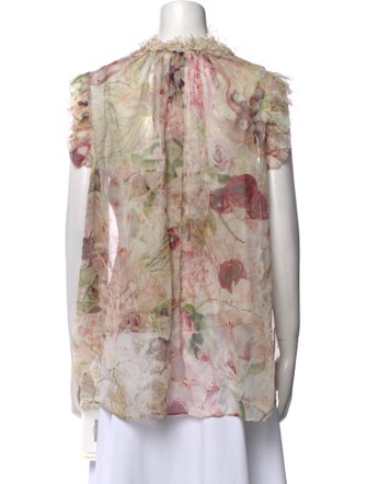 Zimmermann Linen Floral Print Blouse