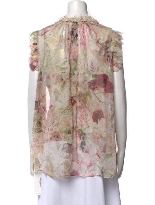 Zimmermann Linen Floral Print Blouse