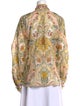 Zimmermann Paisley Print Mock Neck Blouse