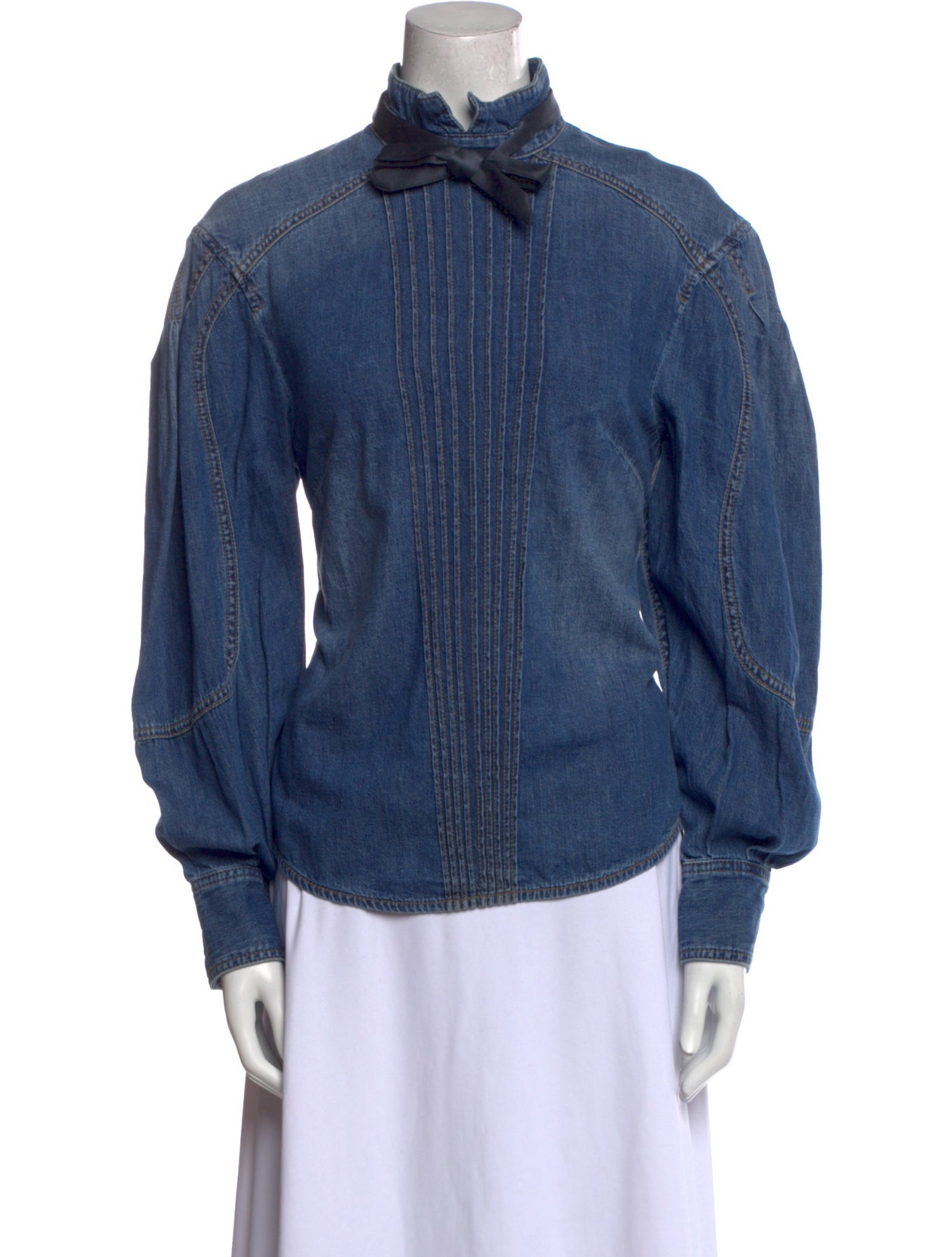 Zimmermann Mock Neck Long Sleeve Button-Up Top w/ Tags