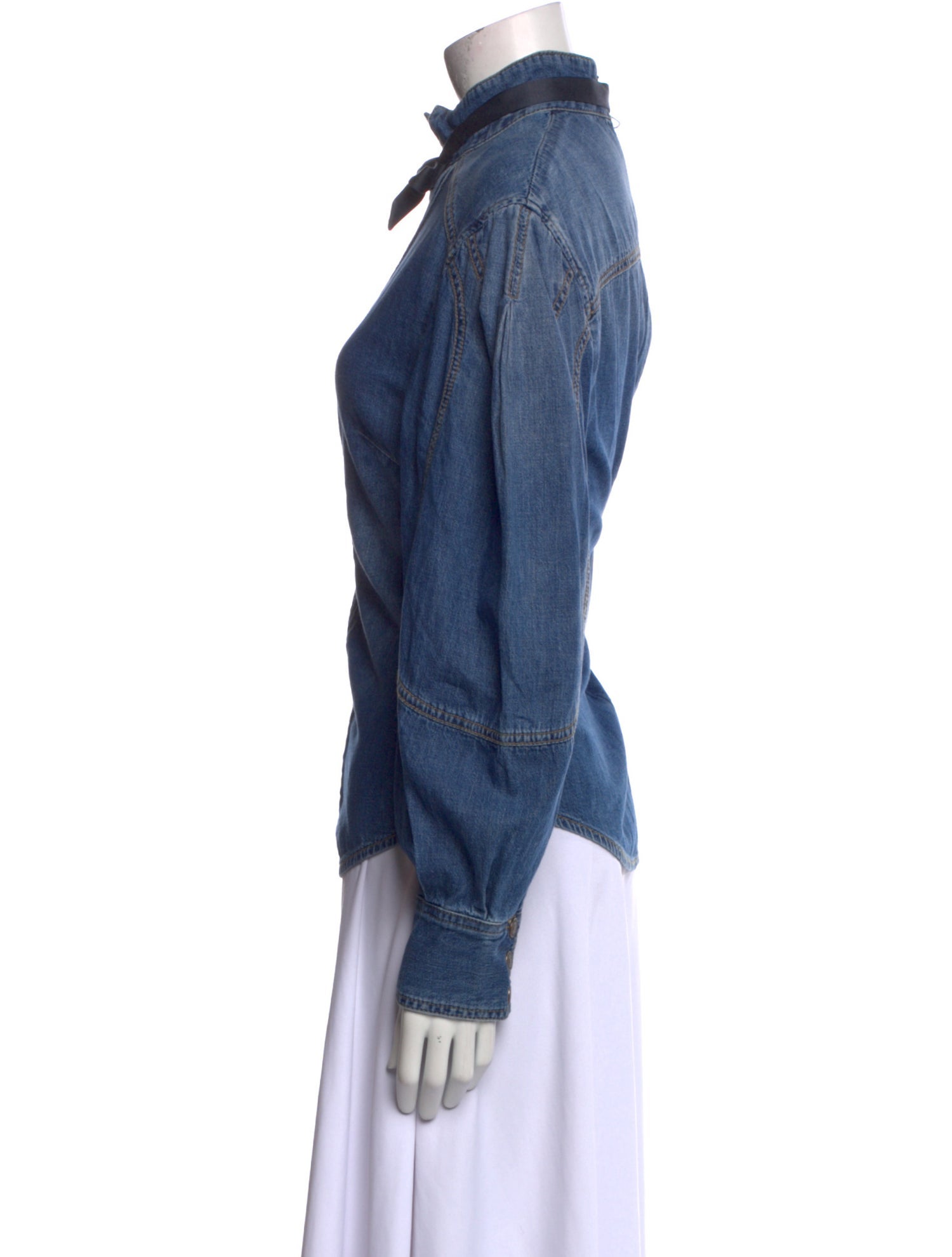 Zimmermann Mock Neck Long Sleeve Button-Up Top w/ Tags