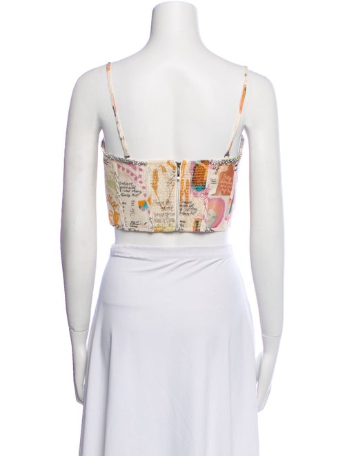Zimmermann Linen Printed Crop Top