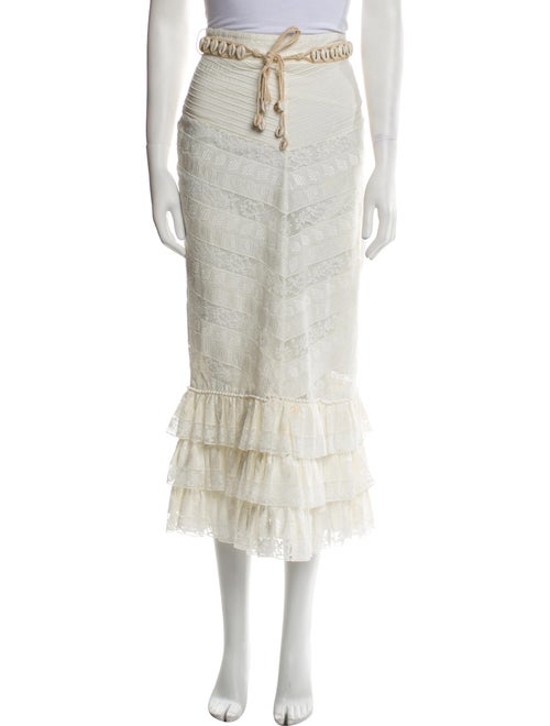 Zimmermann Ruffle Embellishment Midi Length Skirt