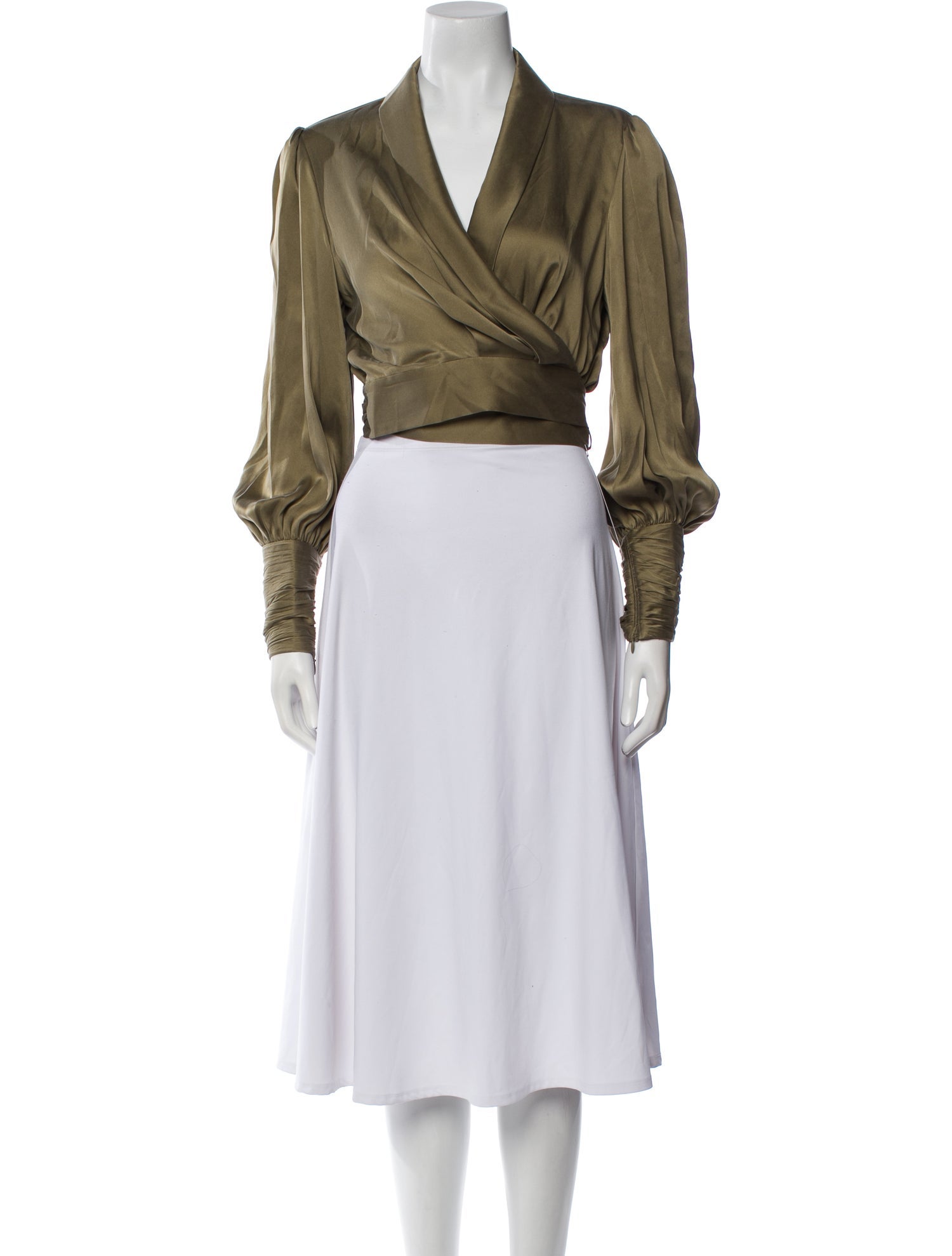 Zimmermann Silk Cowl Neck Crop Top