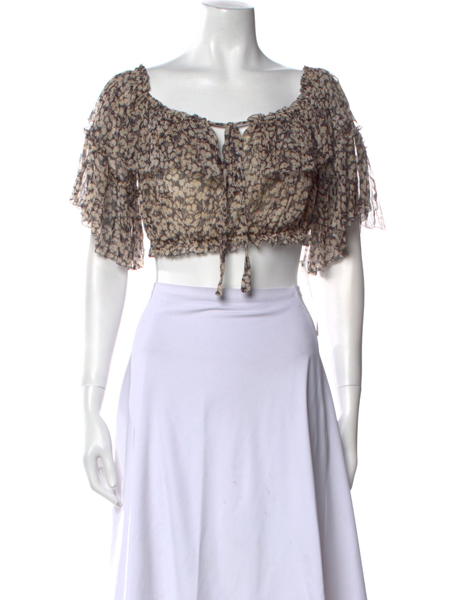 Zimmermann Silk Printed Crop Top