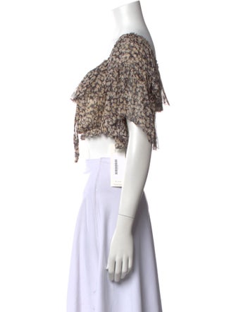 Zimmermann Silk Printed Crop Top