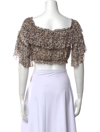 Zimmermann Silk Printed Crop Top