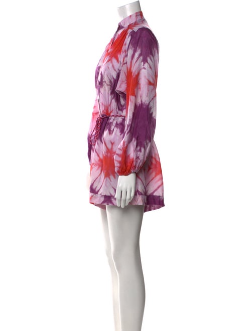 Zimmermann Silk Tie-Dye Print Romper