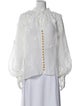 Zimmermann Mock Neck Long Sleeve Blouse