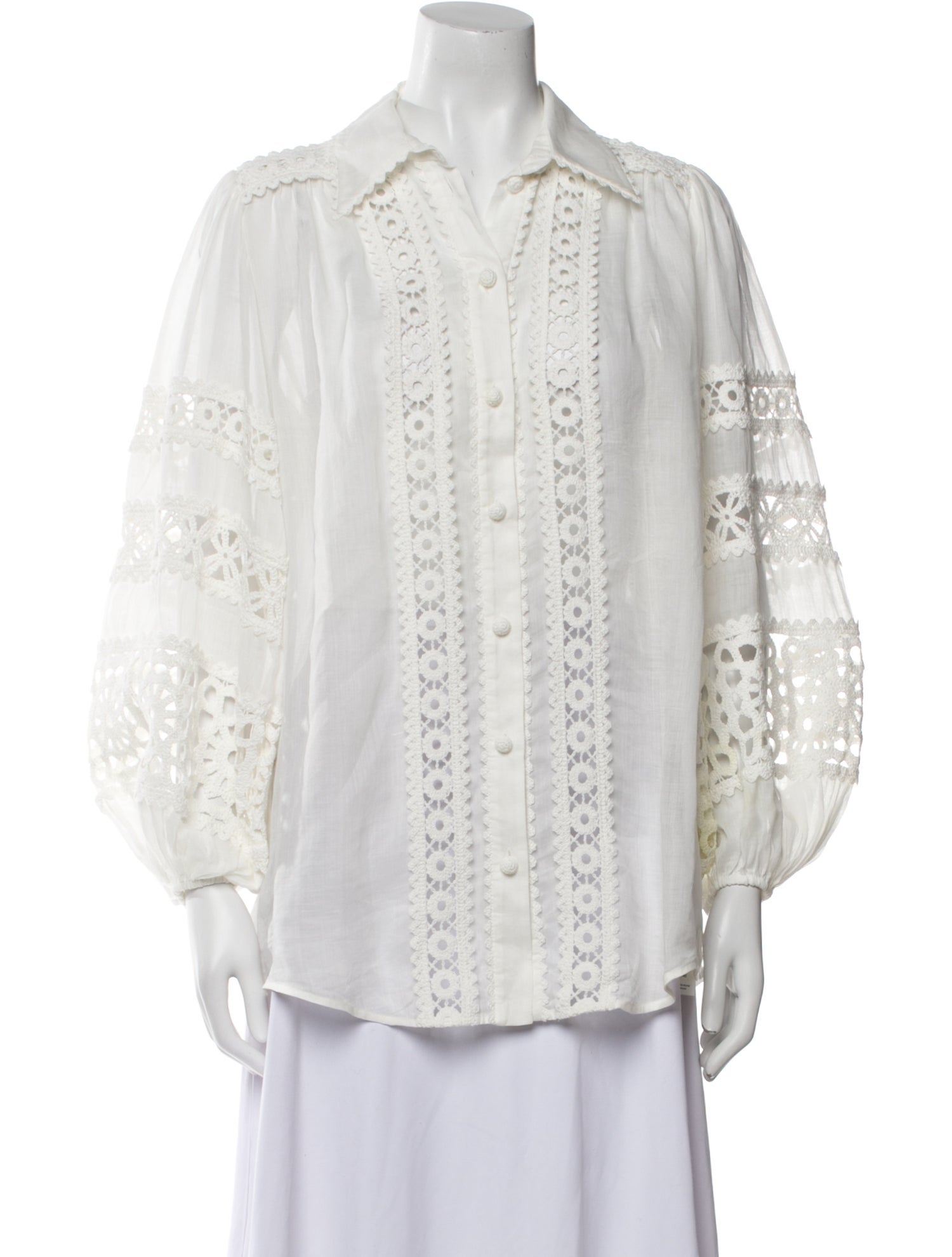Zimmermann Long Sleeve Button-Up Top