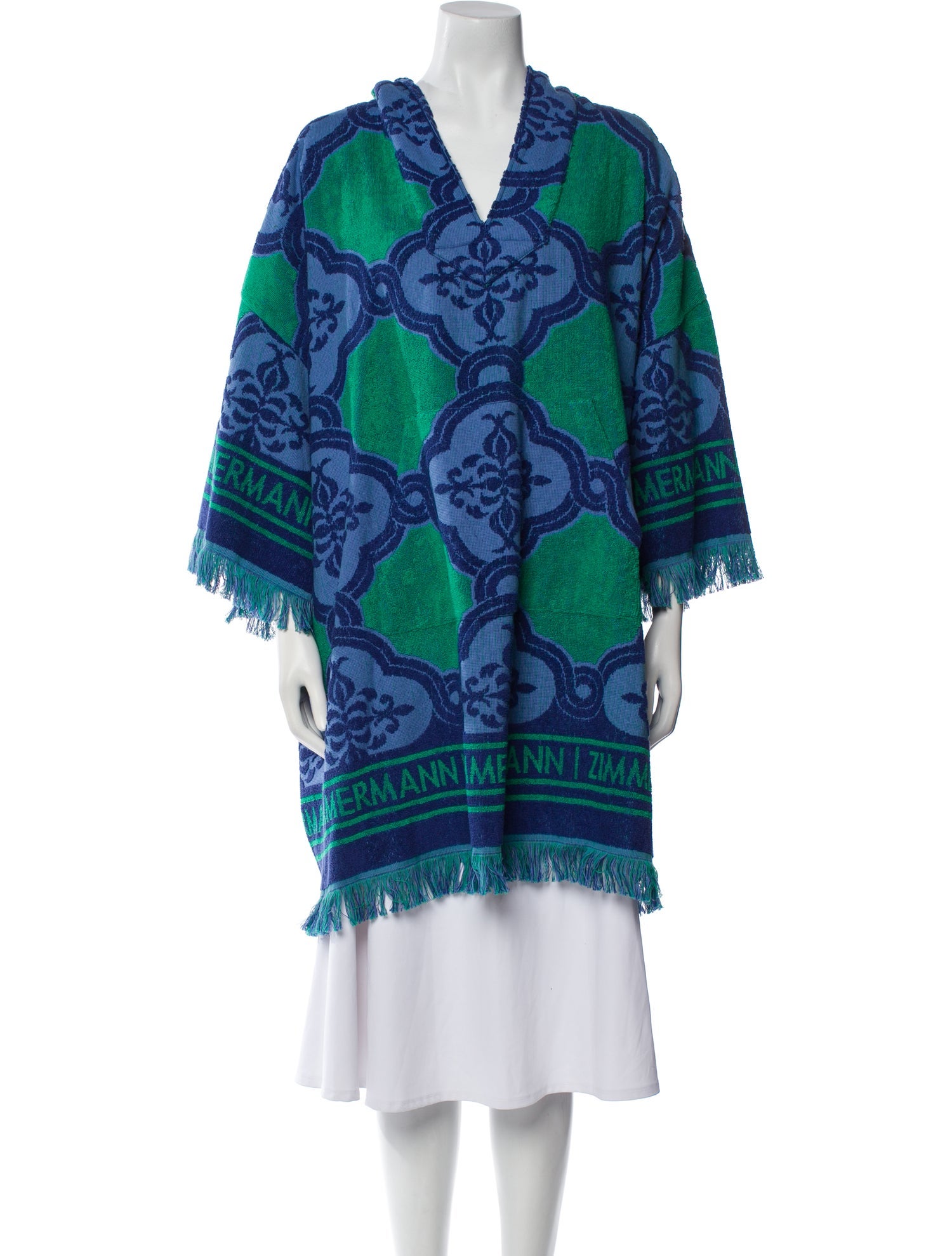 Zimmermann Printed Fringe Trim Accent Robe