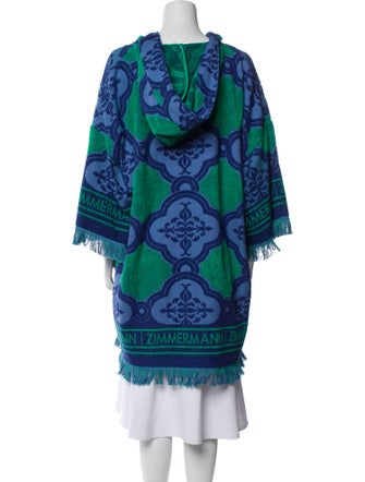 Zimmermann Printed Fringe Trim Accent Robe