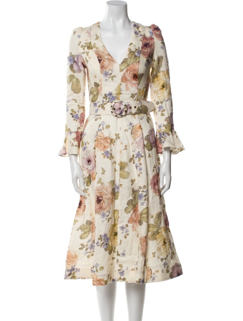 Zimmermann Floral Print Midi Length Dress