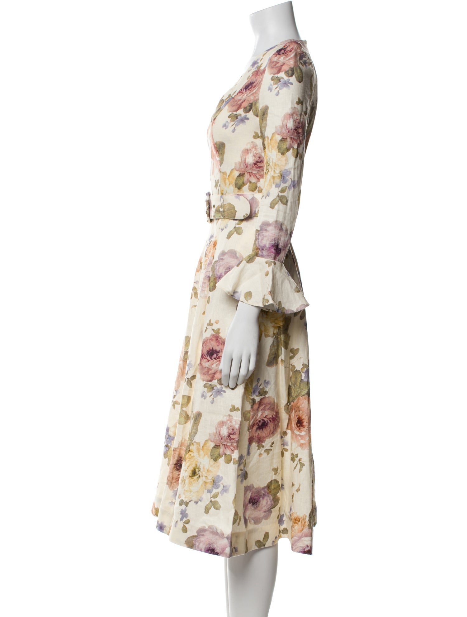 Zimmermann Floral Print Midi Length Dress