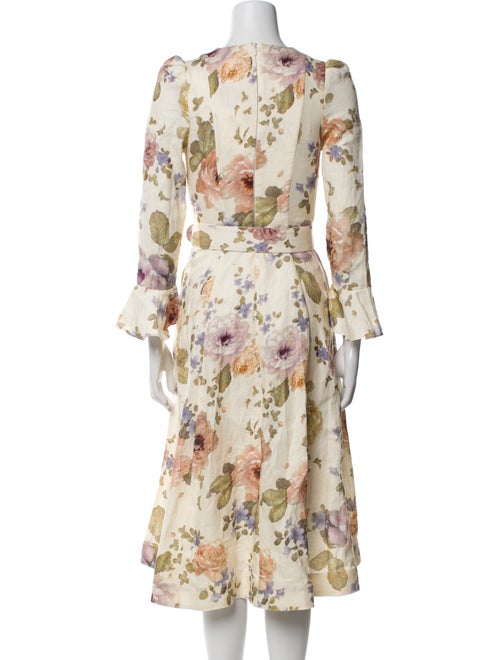 Zimmermann Floral Print Midi Length Dress