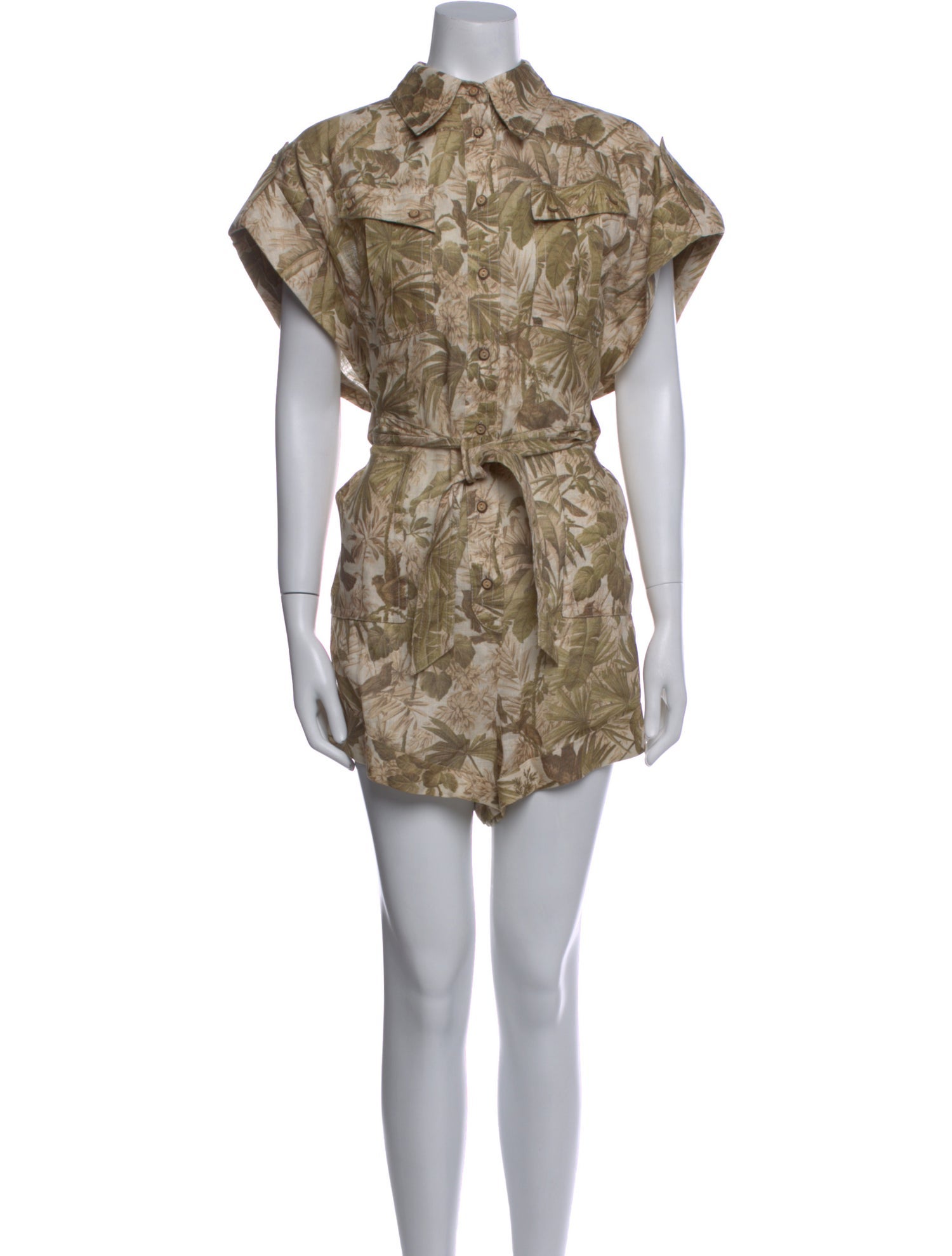 Zimmermann Linen Paisley Print Romper
