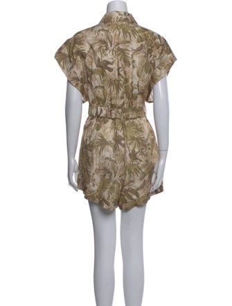 Zimmermann Linen Paisley Print Romper