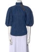 Zimmermann Linen Mock Neck Blouse