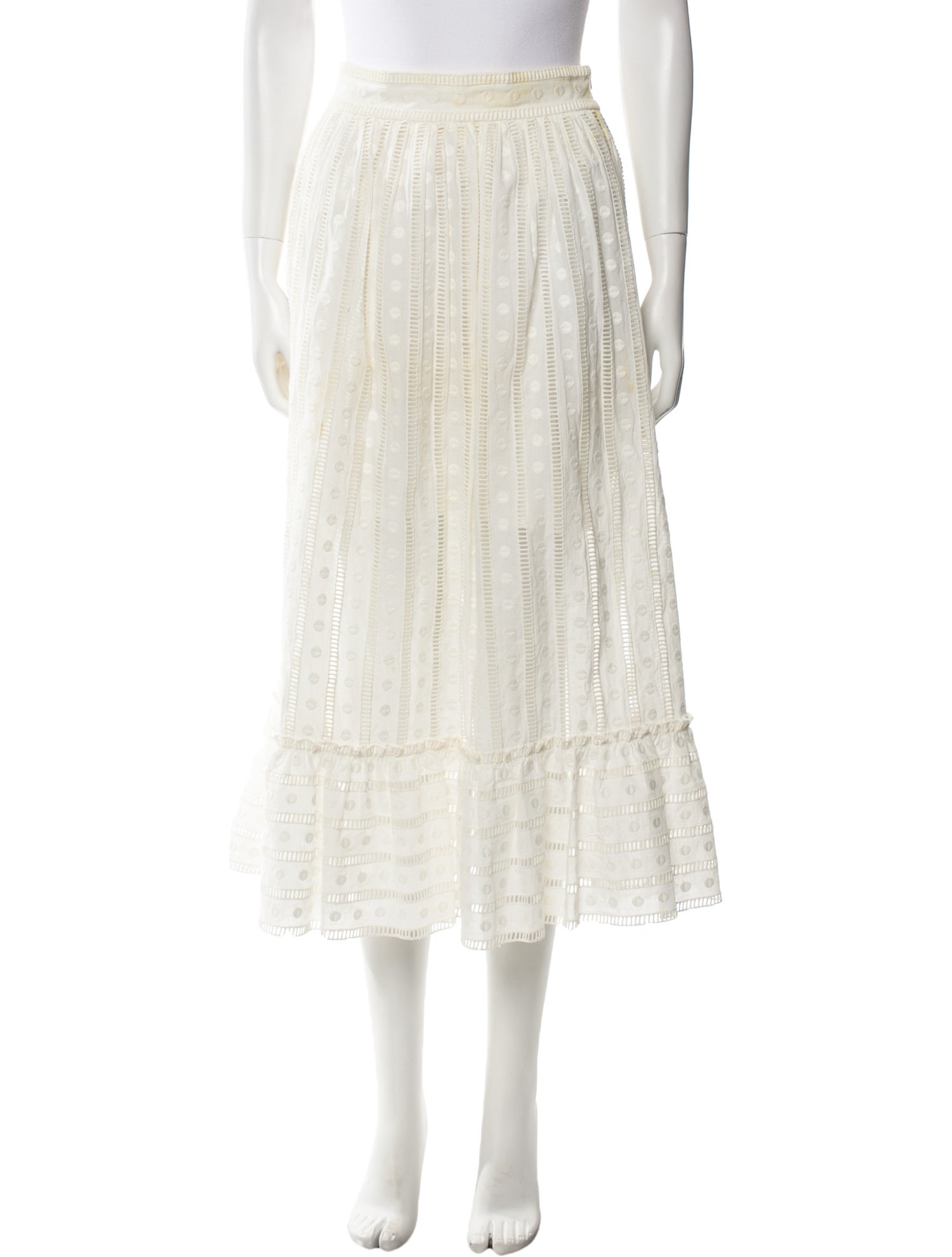 Zimmermann Melody Ladder Midi Length Skirt